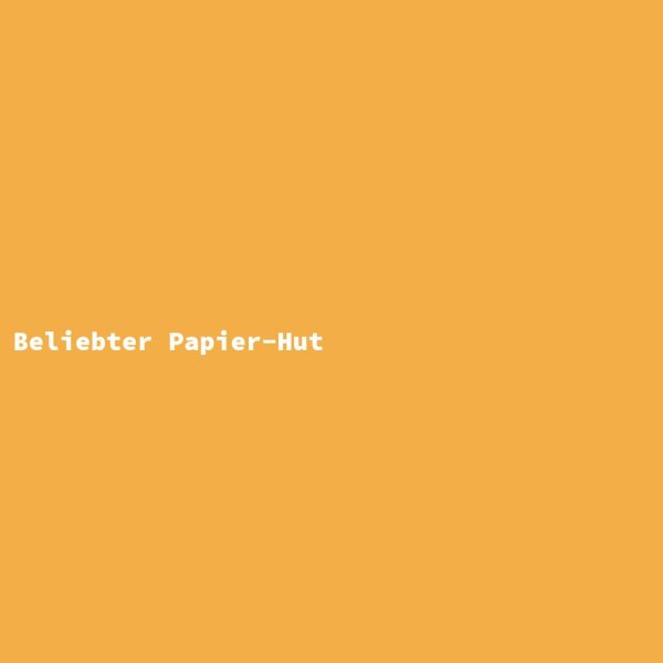 Popular Paper Hat
