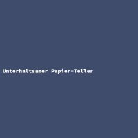 Unterhaltsamer Papier-Teller