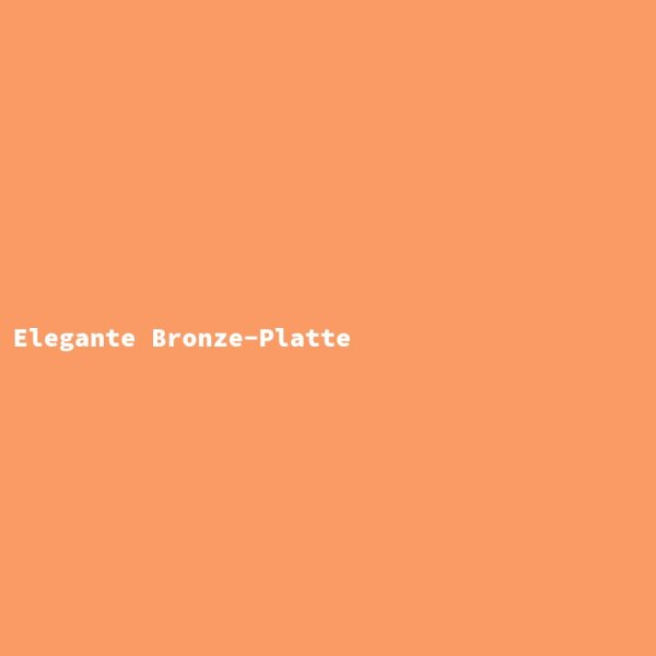 Elegant Bronze Plate