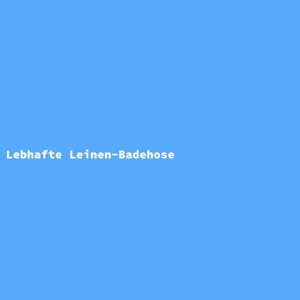 Lebhafte Leinen-Badehose